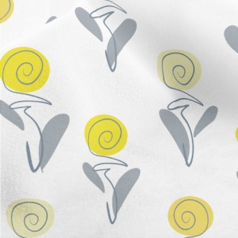 Curly Swirl Flowers Micro Fleece