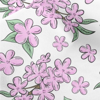 Blooming Cherry Trees Micro Fleece