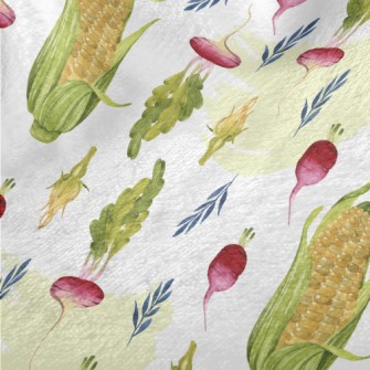 Watercolor Corn Beetroot Minky