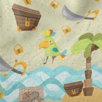 Island Treasure Pirates Minky