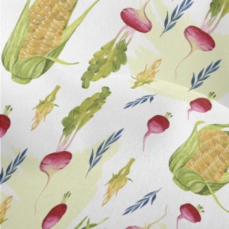 Watercolor Corn Beetroot Lightweight Performance Linen