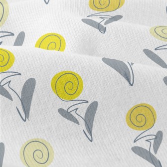 Curly Swirl Flowers Modern Jersey