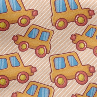 Cute And Energetic Car Jersey Backed Fleece