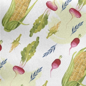Watercolor Corn Beetroot Jersey Backed Fleece