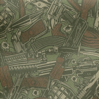 Submachine Gun Grenade Jersey Backed Fleece