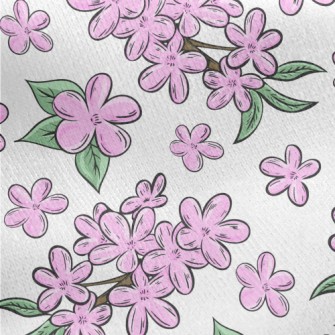 Blooming Cherry Trees Jersey Backed Fleece