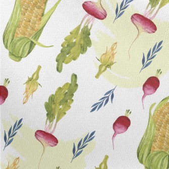 Watercolor Corn Beetroot Pongee