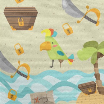 Island Treasure Pirates Pongee
