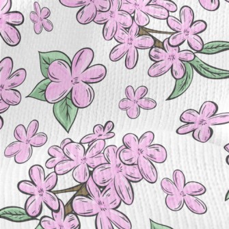 Blooming Cherry Trees Stretch Jersey
