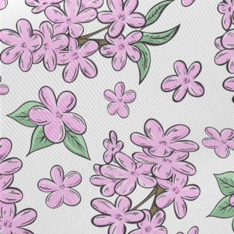 Blooming Cherry Trees Midweight Cotton Poplin