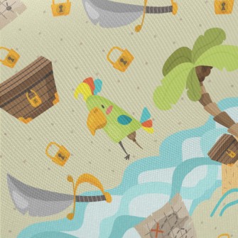 Island Treasure Pirates Midweight Cotton Poplin