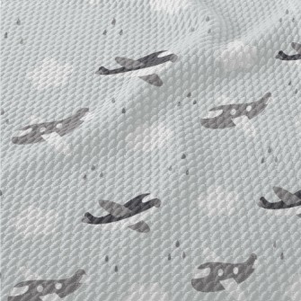 Flying Sky Airplane Birdseye Piqué