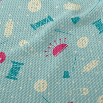 Bead Needle Button Thread Birdseye Piqué