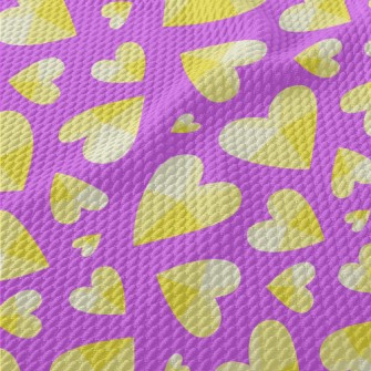 Shiny Gradient Heart Birdseye Piqué