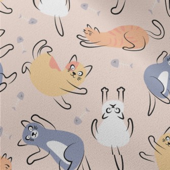 Funny Jumping Cat Chiffon