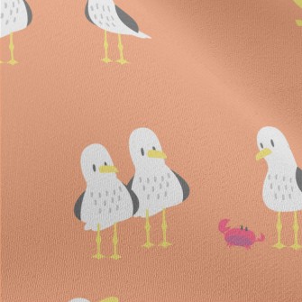 Cute Seagull Family Chiffon