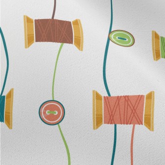 Sewing Thread And Buttons Chiffon
