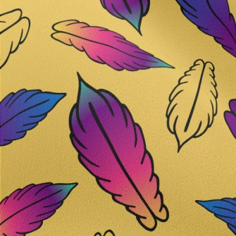 Beautiful Gradient Feathers Chiffon