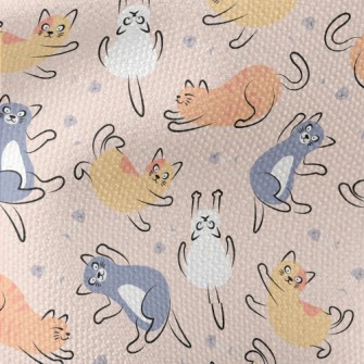 Funny Jumping Cat Waterproof Canvas