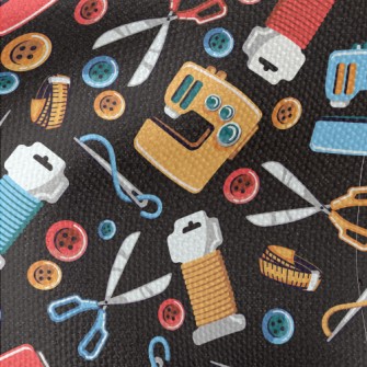 Sewing Machine Button Scissors Waterproof Canvas