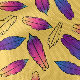 Beautiful Gradient Feathers Waterproof Canvas