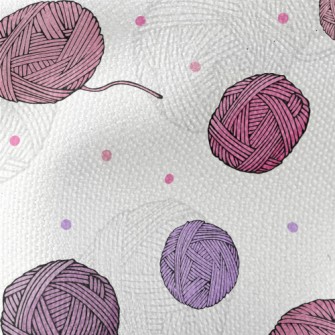 Dots Of Wool Ball Waterproof Canvas