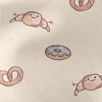 Breakfast Croissant Coffee Waterproof Canvas