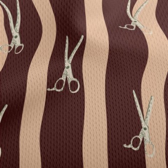 Vintage Salon Scissors Athletic Mesh Flat Back