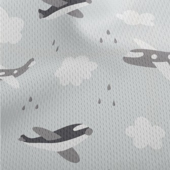 Flying Sky Airplane Athletic Mesh Flat Back