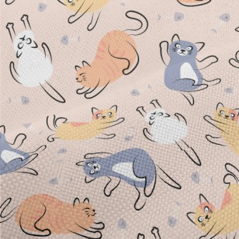 Funny Jumping Cat Performance Linen