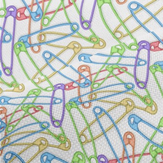 Colorful Safety Pins Performance Linen