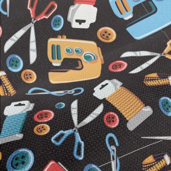 Sewing Machine Button Scissors Performance Linen