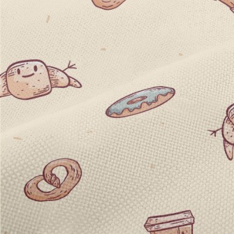 Breakfast Croissant Coffee Performance Linen
