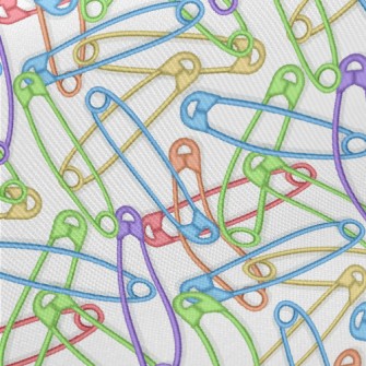 Colorful Safety Pins Twill