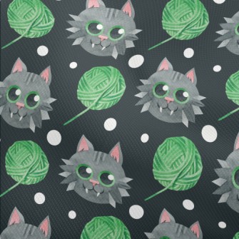 Gray Cat Wool Ball Dobby