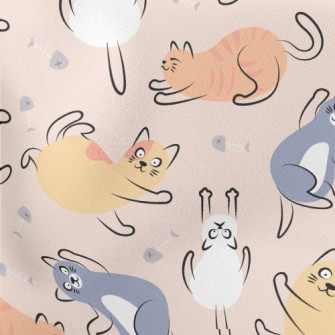 Funny Jumping Cat Stretch Ponte