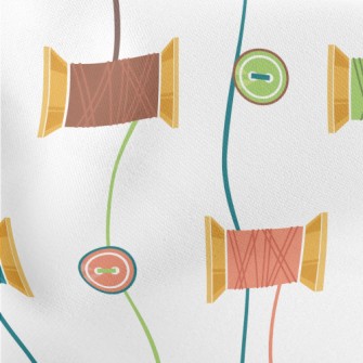 Sewing Thread And Buttons Stretch Ponte