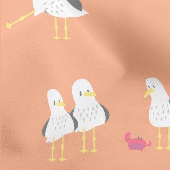 Cute Seagull Family Micro Fleece