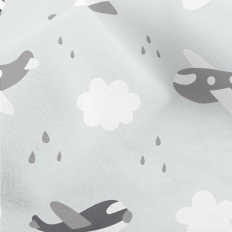 Flying Sky Airplane Micro Fleece