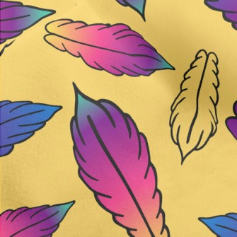 Beautiful Gradient Feathers Micro Fleece