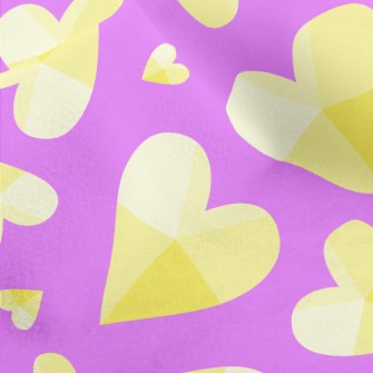Shiny Gradient Heart Micro Fleece