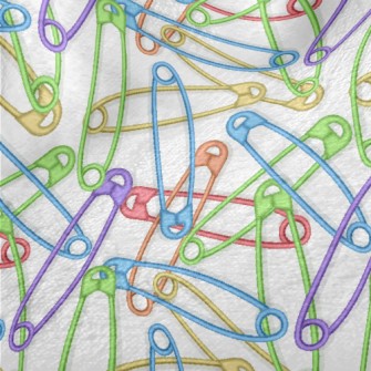 Colorful Safety Pins Minky
