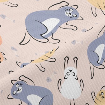 Funny Jumping Cat Piqué