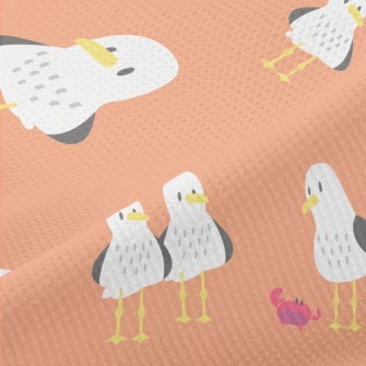 Cute Seagull Family Piqué