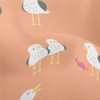 Cute Seagull Family Lightweight Performance Linen