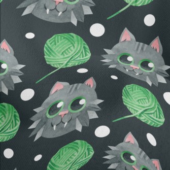 Gray Cat Wool Ball Lightweight Performance Linen