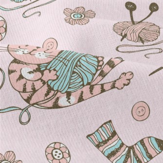 Cat Wool Socks Modern Jersey
