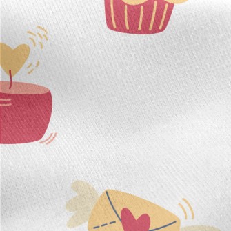 Romantic Candle Cake Jersey Backed Fleece