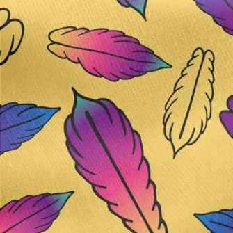 Beautiful Gradient Feathers Jersey Backed Fleece