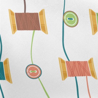 Sewing Thread And Buttons Pongee